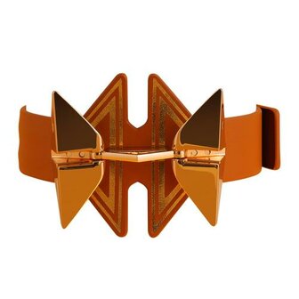 LOCKINK - Posture Luxe Collar en Lijn - bruin