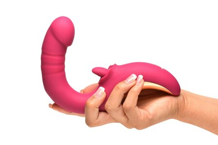 XR Brands - Tease &amp; Please Likkende &amp; Stotende Vibrator - Roze