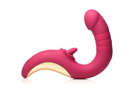 XR Brands - Tease &amp; Please Likkende &amp; Stotende Vibrator - Roze