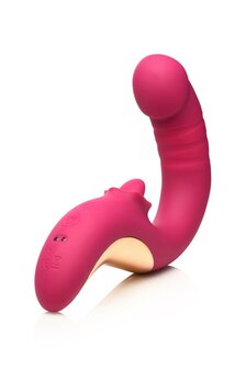 XR Brands - Tease &amp; Please Likkende &amp; Stotende Vibrator - Roze