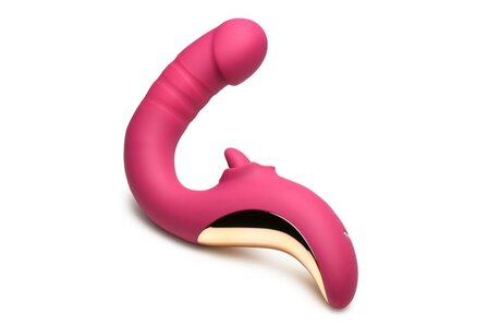 XR Brands - Tease &amp; Please Likkende &amp; Stotende Vibrator - Roze