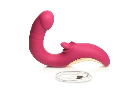 XR Brands - Tease &amp; Please Likkende &amp; Stotende Vibrator - Roze