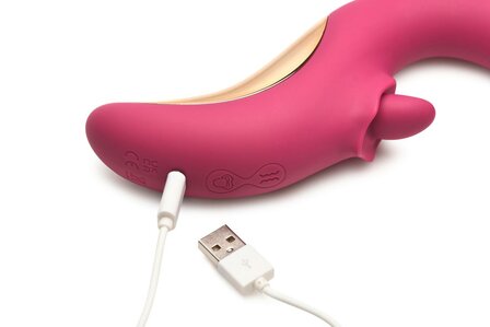 XR Brands - Tease &amp; Please Likkende &amp; Stotende Vibrator - Roze