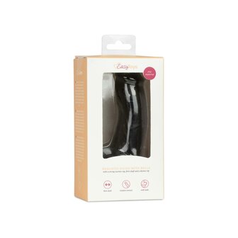 Dildo met ballen 12 cm - Zwart