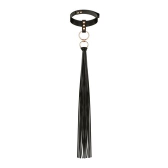 Rosy Gold - Halsband met Flogger - Zwart