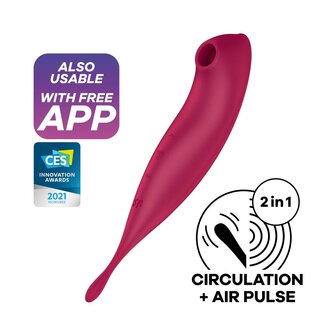 Satisfyer Twirling Pro Connect App - Donker Rood