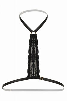 Strappy Harness Bralette Evening Kiss -zwart