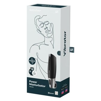 Satisfyer - Power Masturbator - Zwart/Zilver