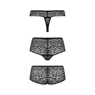 Underneath - Lexi Set Van 3 Slips - Zwart