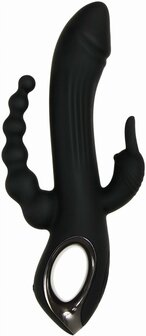 Evolved - Trifecta Rabbit Vibrator - Zwart