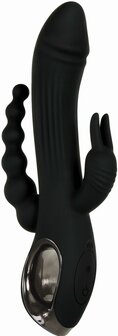 Evolved - Trifecta Rabbit Vibrator - Zwart