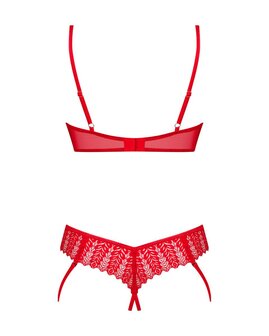 Obsessive - Ingridia 2-delige Open Set - Rood