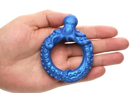 XR Brands - Poseidon&#039;s Octo-Ring Siliconen Penisring - Blauw