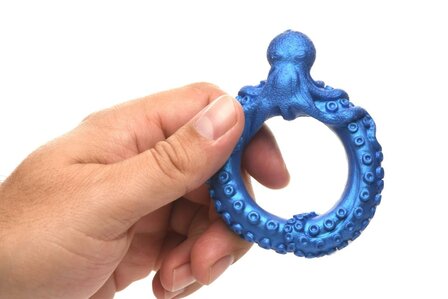 XR Brands - Poseidon&#039;s Octo-Ring Siliconen Penisring - Blauw