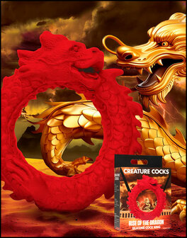 Rise of the Dragon Silliconen Penisring - Rood