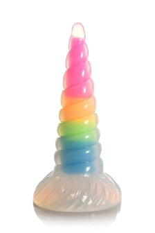 XR Brands - Lichtgevende Regenboog Siliconen Dildo