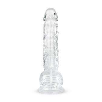 Jelly Dildo met Ballen - 15 cm