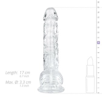 Jelly Dildo met Ballen - 15 cm