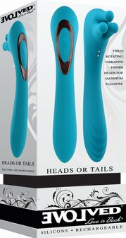 Evolved - Heads or Tails Vibrator - Blauw