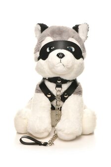 XR Brands Fetish Puppy Max - Grijs &amp; Wit | Vegan Knuffel | Kinkytoyz.nl