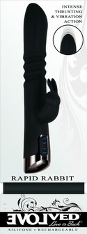 Evolved - Rapid Rabbit Stotende Vibrator - Zwart