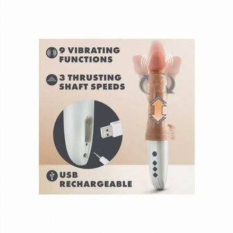 Blush Novelties - Dr Hammer Stotende Dildo - Beige