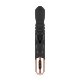 Rosy Gold - Rabbit Vibrator Met Stootfunctie - Zwart