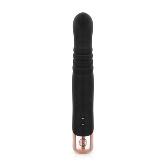 Rosy Gold - Rabbit Vibrator Met Stootfunctie - Zwart