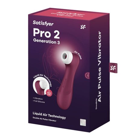 Satisfyer Pro 2 Generation 3 - Wijnrood