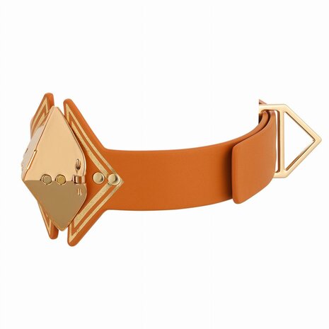 LOCKINK - Posture Luxe Collar en Lijn - bruin