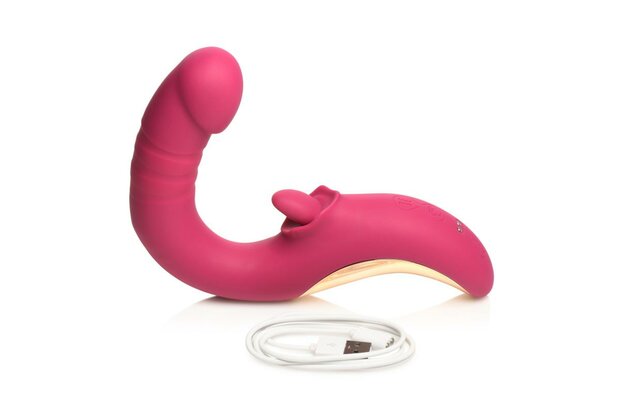 XR Brands - Tease & Please Likkende & Stotende Vibrator - Roze