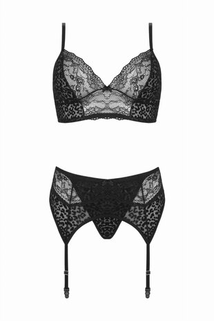 3-delig Lingerie-setje Sanne -zwart