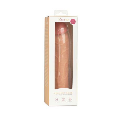 Dildo zonder ballen 22,5 cm - beige