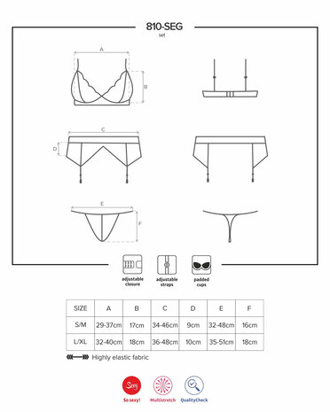 Driedelig Kanten Lingeriesetje