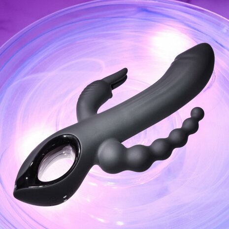 Evolved - Trifecta Rabbit Vibrator - Zwart