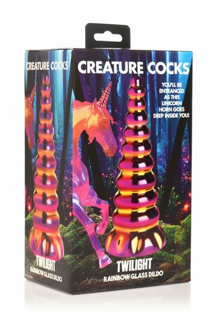 XR Brands - Twilight Regenboog Glazen Dildo