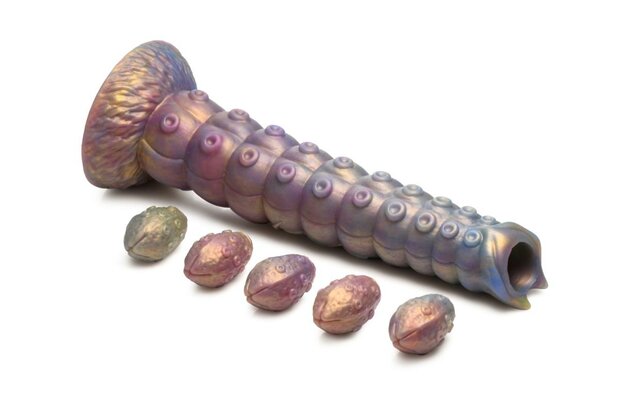 Deep Invader Tentacle Ovipositor Siliconen Dildo met Eitjes