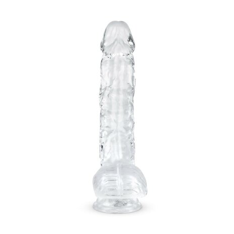 Jelly Dildo met ballen - 19 cm