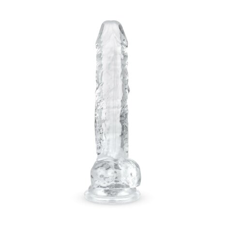 Jelly Dildo met ballen - 17 cm