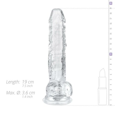 Jelly Dildo met ballen - 17 cm