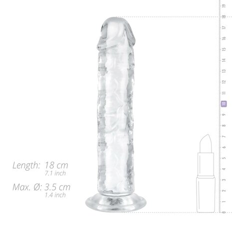 Jelly Dildo zonder ballen - 16 cm