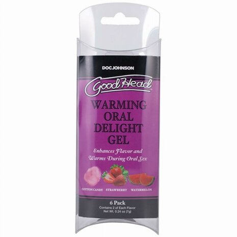 Doc Johnson - GoodHead Warming Head Oral Delight Gel - 6 stuks - 7 ml