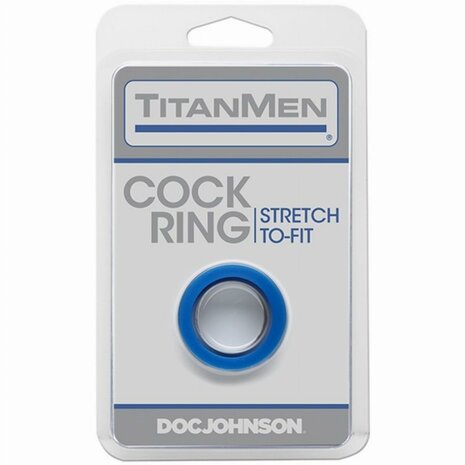 Doc Johnson - TitanMen Cock Ring - Blauw