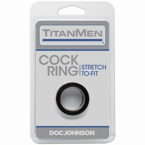 Doc Johnson - TitanMen Cock Ring - Zwart