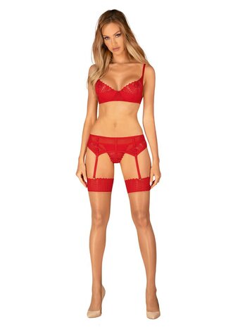 Obsessive - Ingridia 3-delige Set - Rood