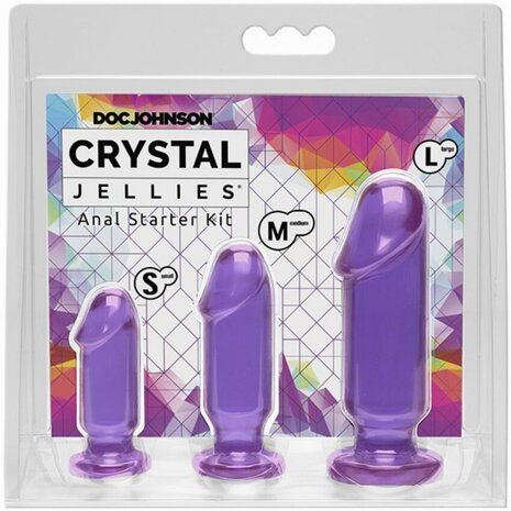 Doc Johnson - Crystal Jellies Anal Starter Kit - Paars