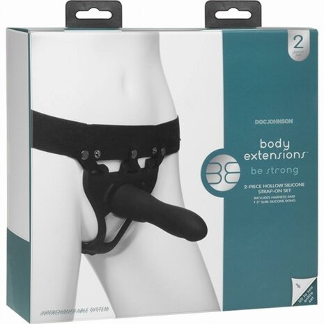 Doc Johnson - Body Extensions BE Strong 2-delige set - Zwart