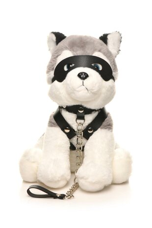 XR Brands Fetish Puppy Max - Grijs & Wit | Vegan Knuffel | Kinkytoyz.nl