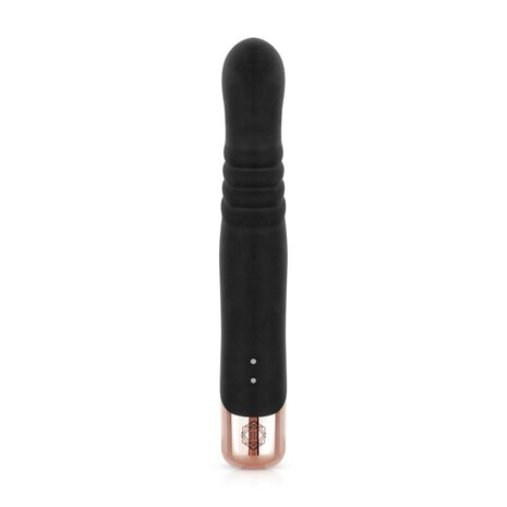 Rosy Gold - Rabbit Vibrator Met Stootfunctie - Zwart