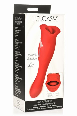 Lickgasm Dubbelzijdige Kus Vibrator - Rood